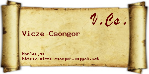 Vicze Csongor névjegykártya